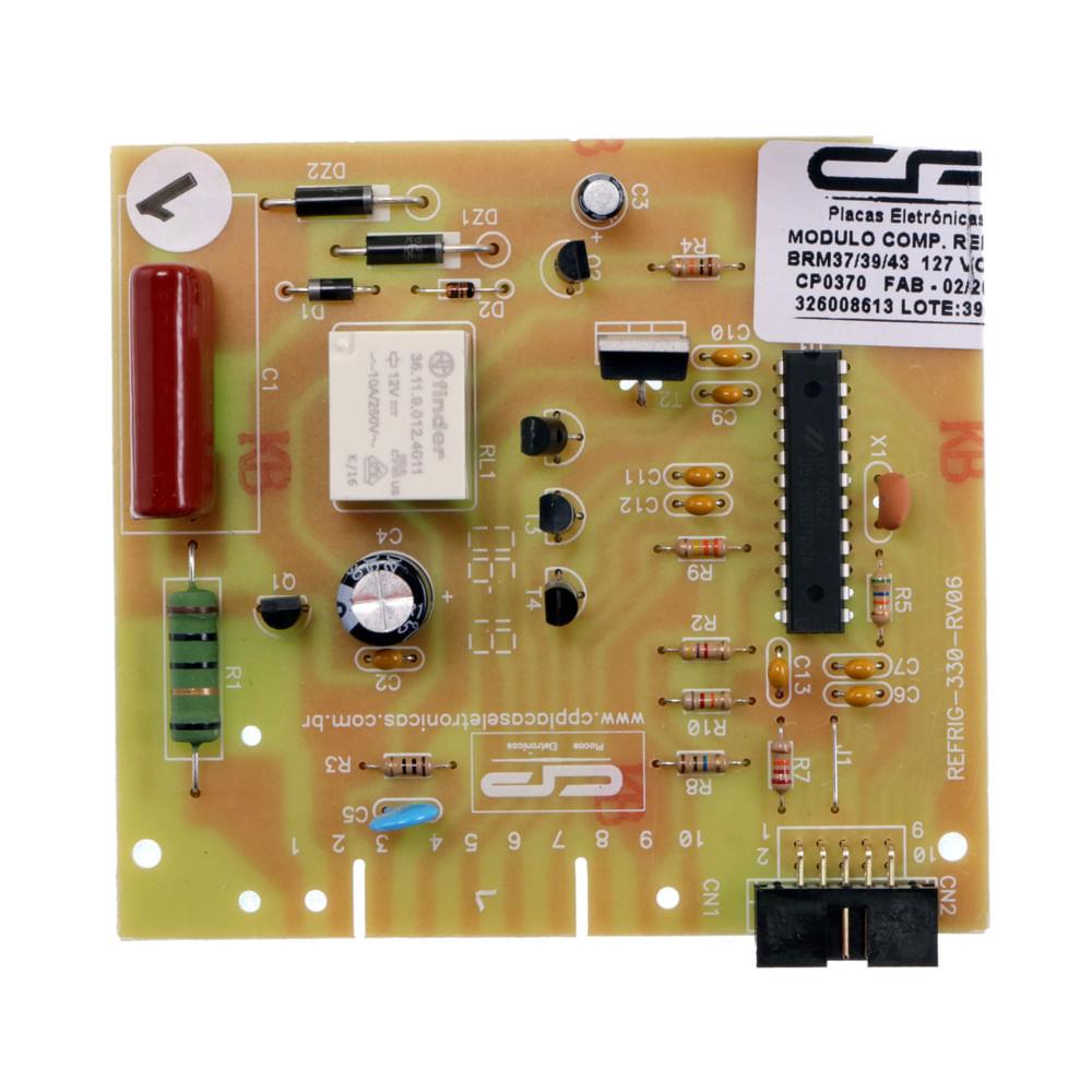 Conjunto Controle Eletrônico 110V Compatível Refrigerador Brastemp - CP 0370